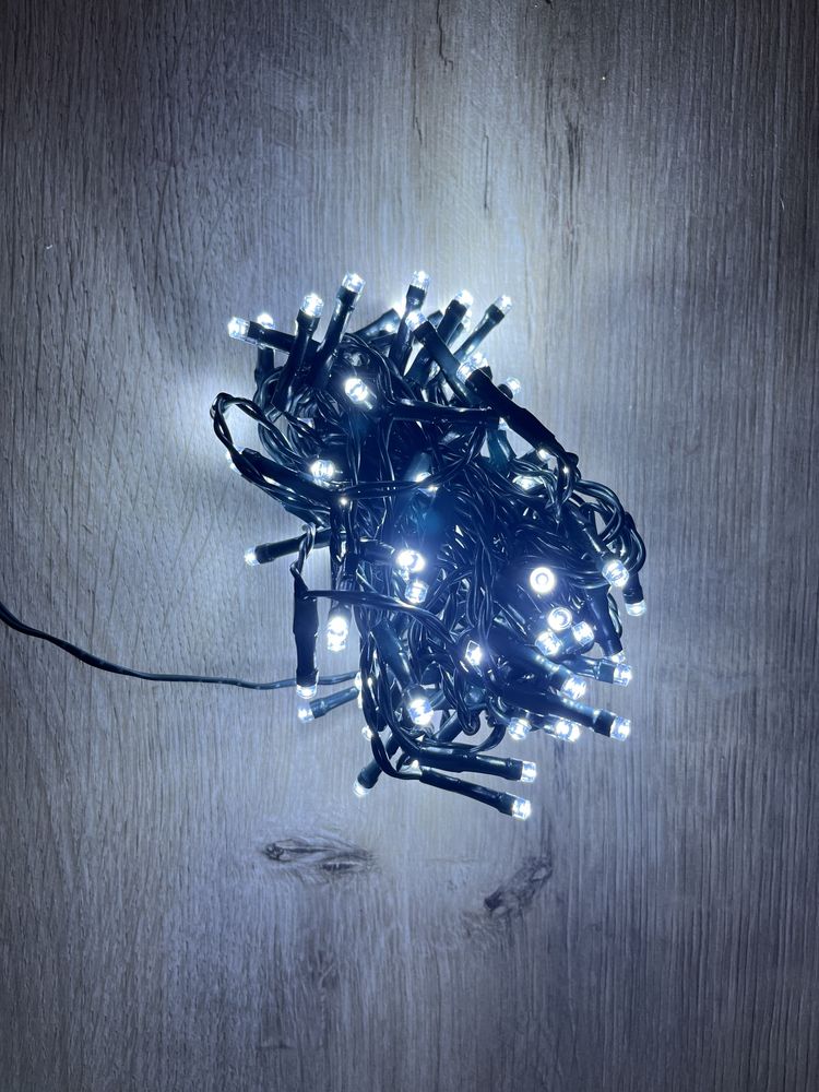 Lampki choinkowe 100 led z programatorem - zimny biały