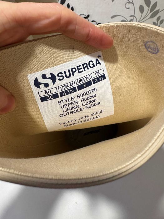 Жіночі гумові чобітки Superga, 36р,39, 40р