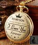 Zegarek kieszonkowy grawer: I Love You Forever.