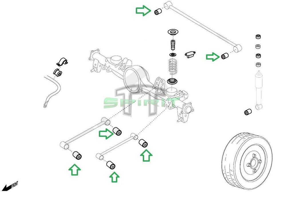 Kit de casquilhos em Poliuretano TOYOTA LAND CRUISER HDJ 80