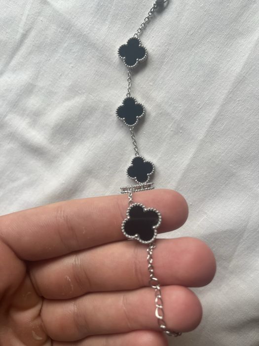 Bransoletka Van Cleef & Arpels Srebrno Czarna Nowa