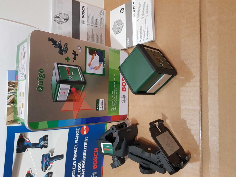 Laser krzyżowy BOSCH QUIGO PCL liniowy Nowy +uchwyt