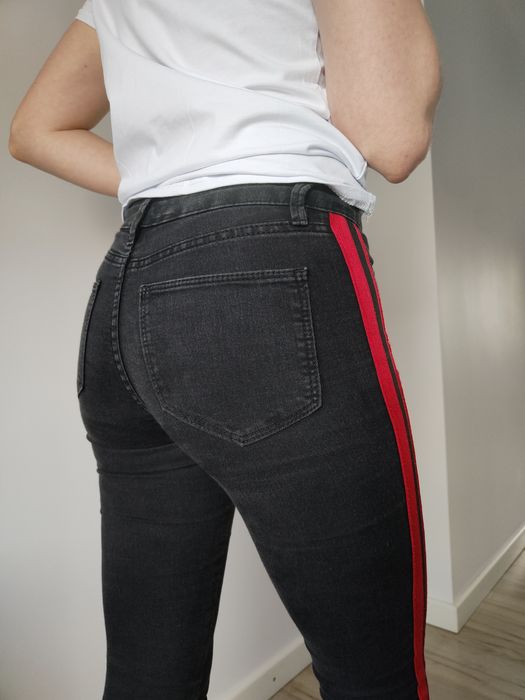 Spodnie rurki xs z lampasem