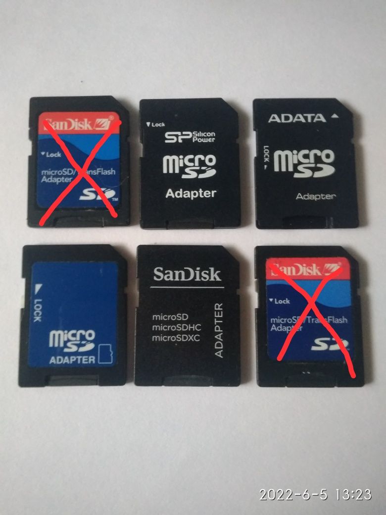 Адаптер переходник с MicroSD на SD флешка мини