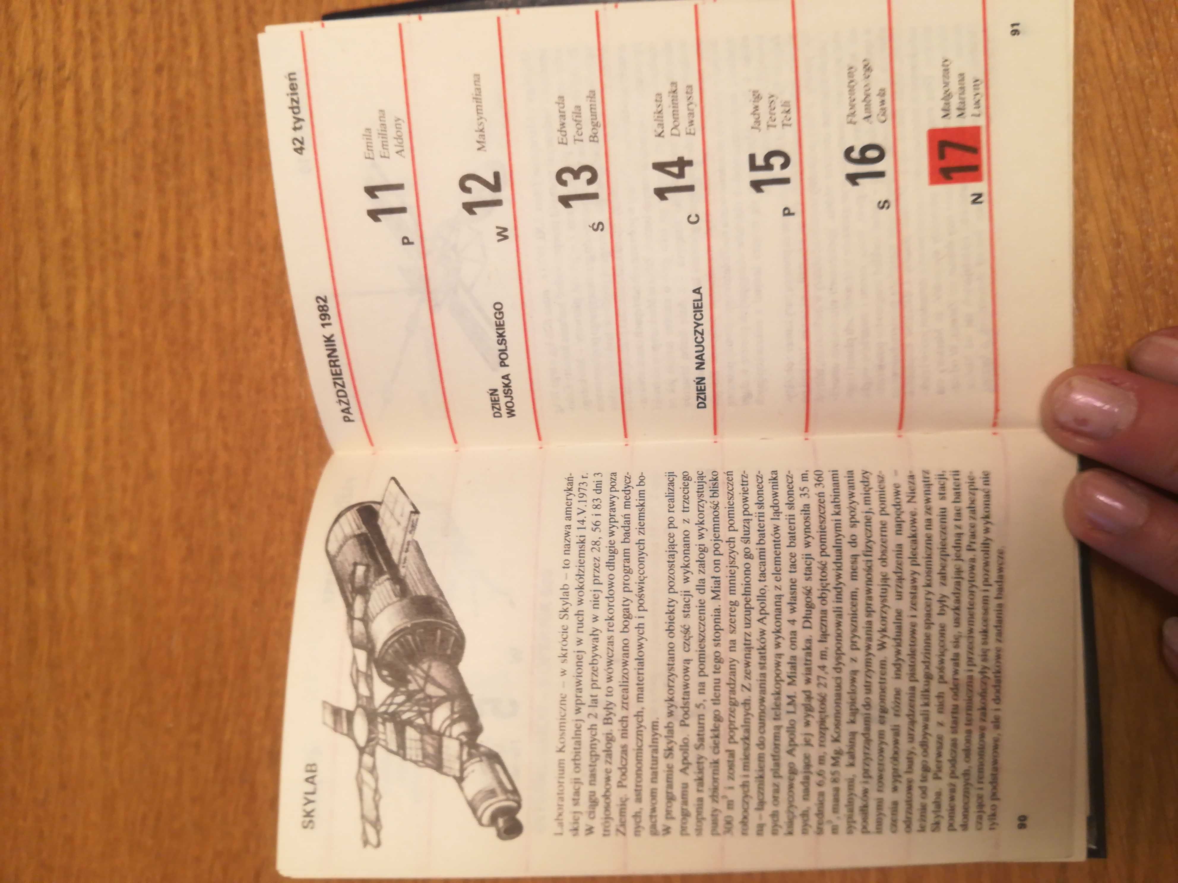 Kalendarz Młodego Technika z 1982r. PRL