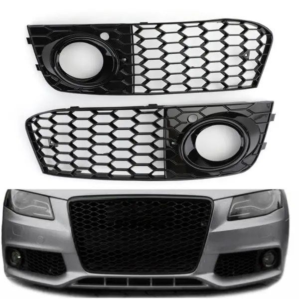 Решітки Audi a4 b8 rs style в бампер(2008,2009,2010,2011,2012)