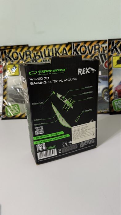 Миша Esperanza MX301 Rex USB Black/Green (EGM301)