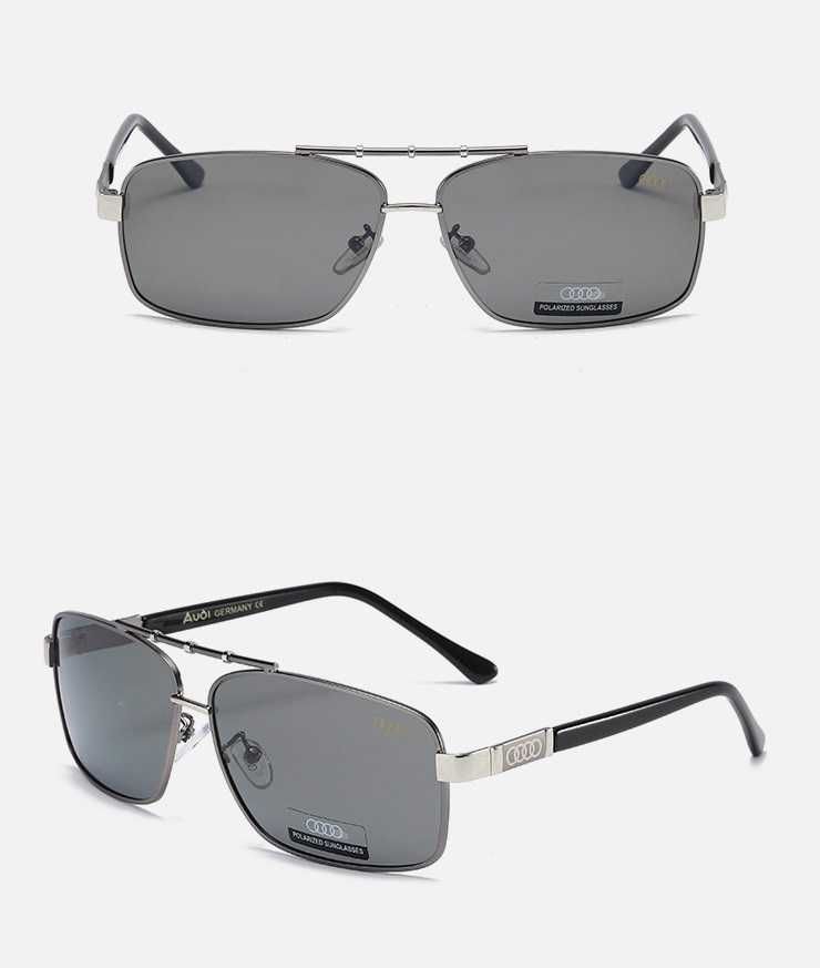 Óculos de sol Audi AD550 polarizados cinza escuro - NOVOS