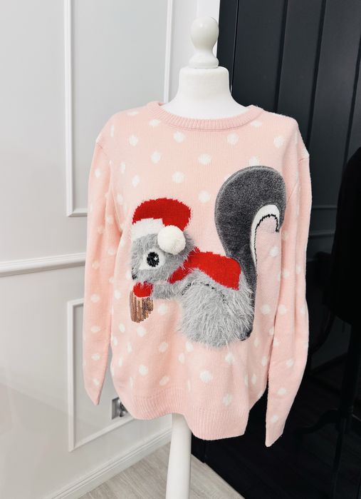 Sweter w kolorze różowym - rozmiar S