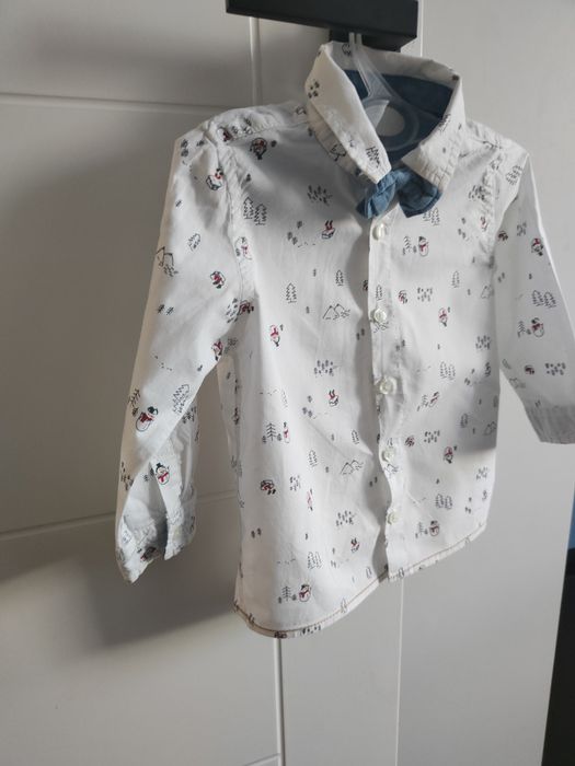 Koszula smyk cool club święta Bożego Narodzenia bałwan Mikołaj