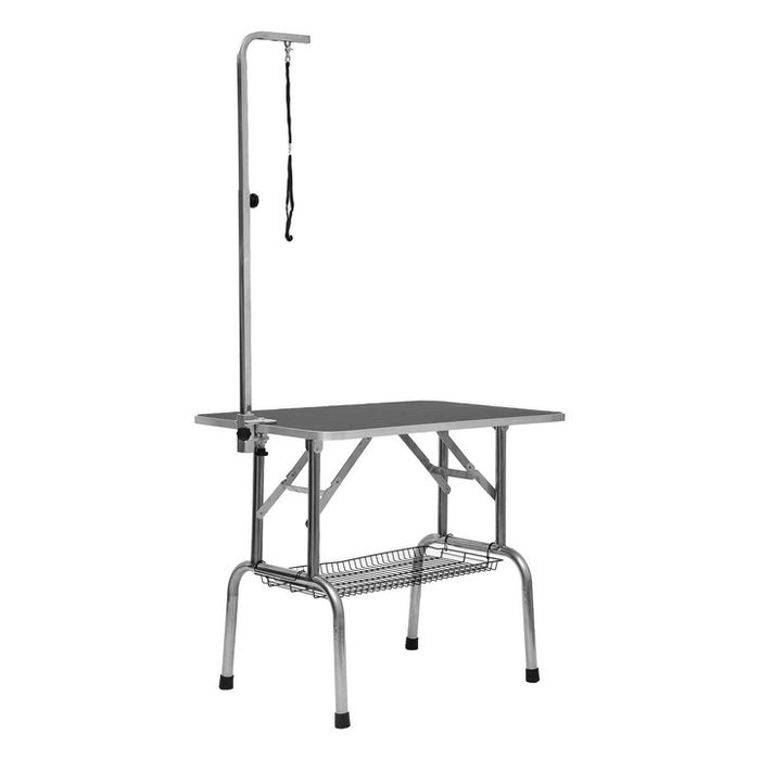 Stół Trymerski Groomerski Kosz Pawhut Czarny