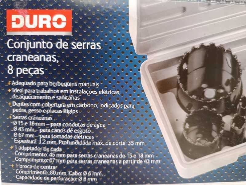 Conjunto de serras,cranenas, 8 pecas  "DURO"