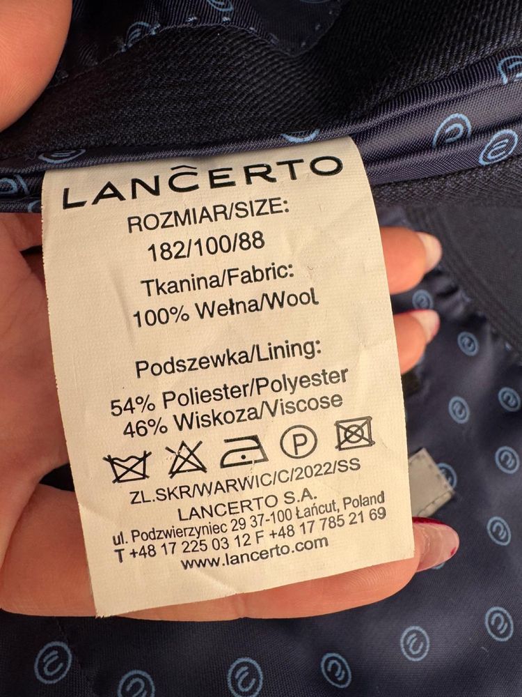 Garnitur wełniany męski LANCERTO