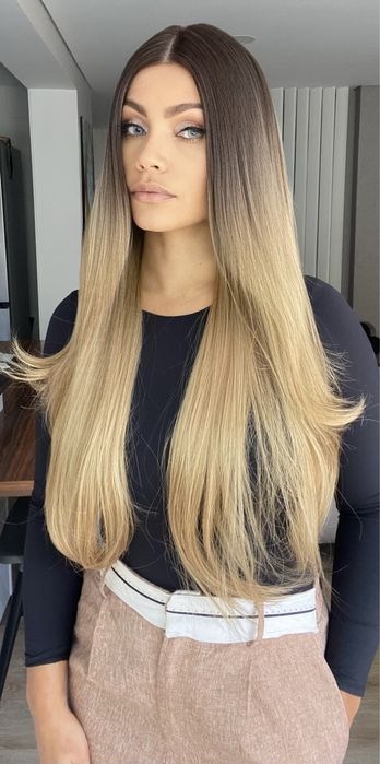 Lace Front loira lisa