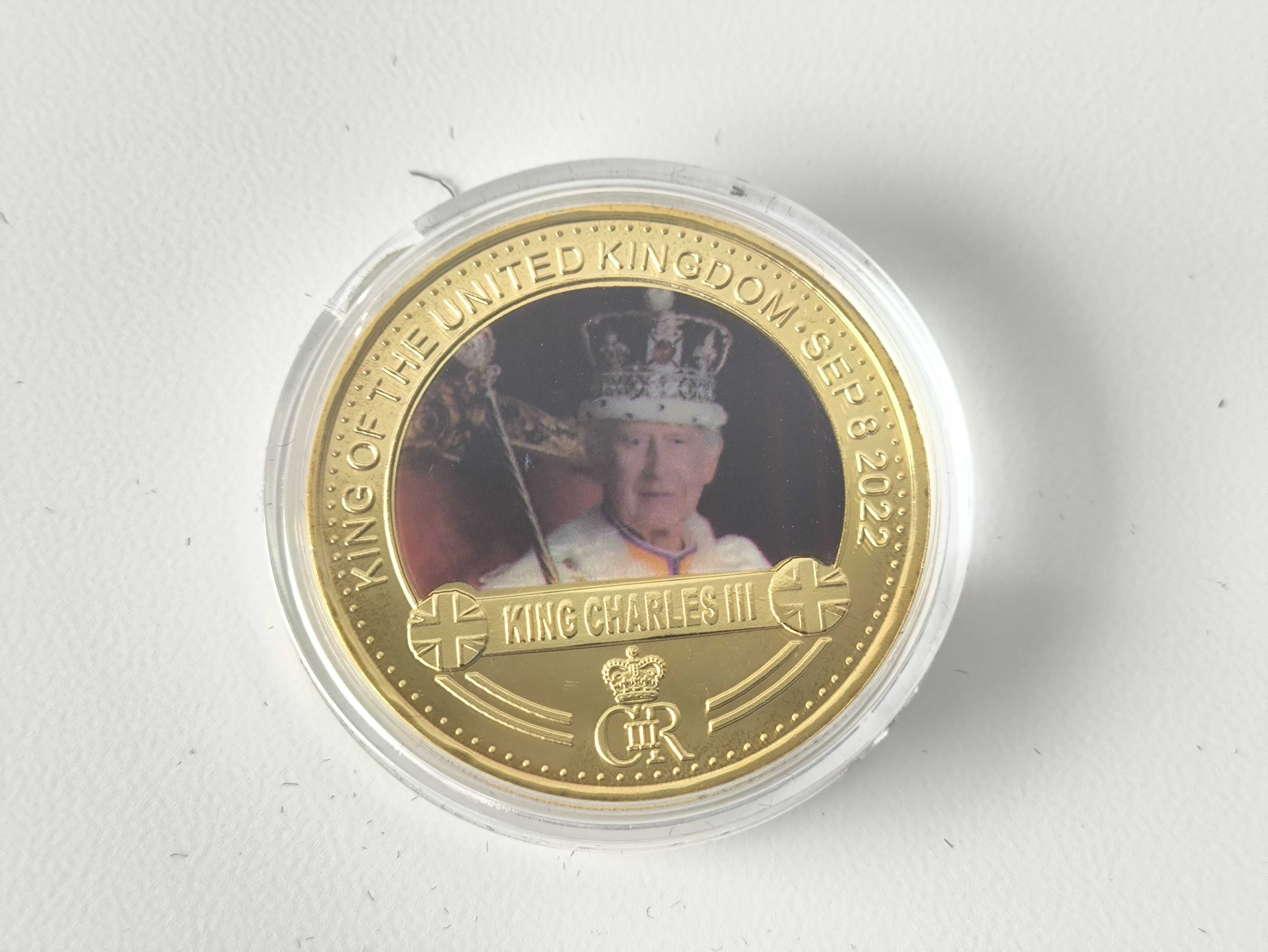 Conjunto de moedas comemorativas do Rei Reino Unido