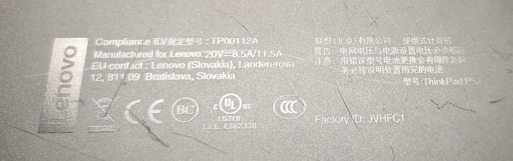 Lenovo ThinkPad P53 | Quadro T1000 | i7-9750H | 32GB RAM | 512GB SSD