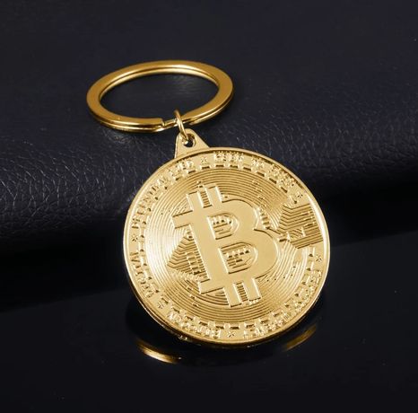 Брелок Bitcoin металлический