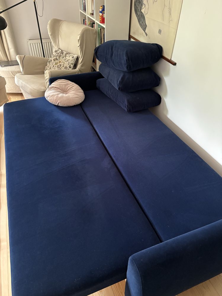 Granatowa Sofa IKEA GRUNNARP 3‑osobowa