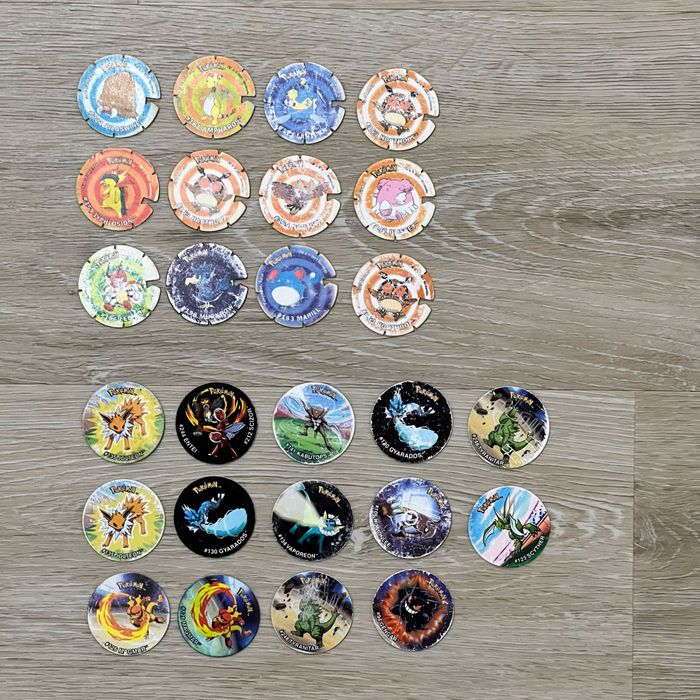 Pokémon Tazos (Voa Tazo, League, Attack, Sticker)