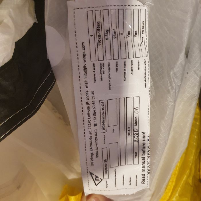 Skrzydło PPG/PPGG Daytona Evo