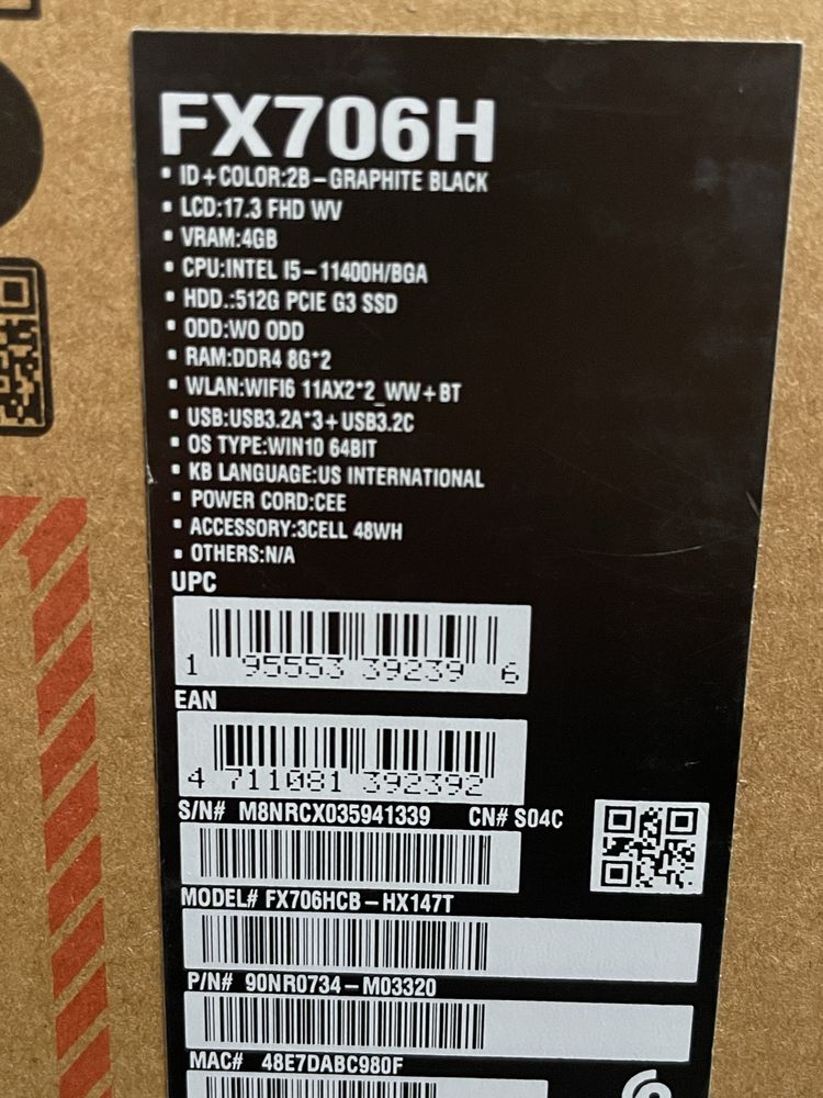 Laptop asus tuf f17 gaming