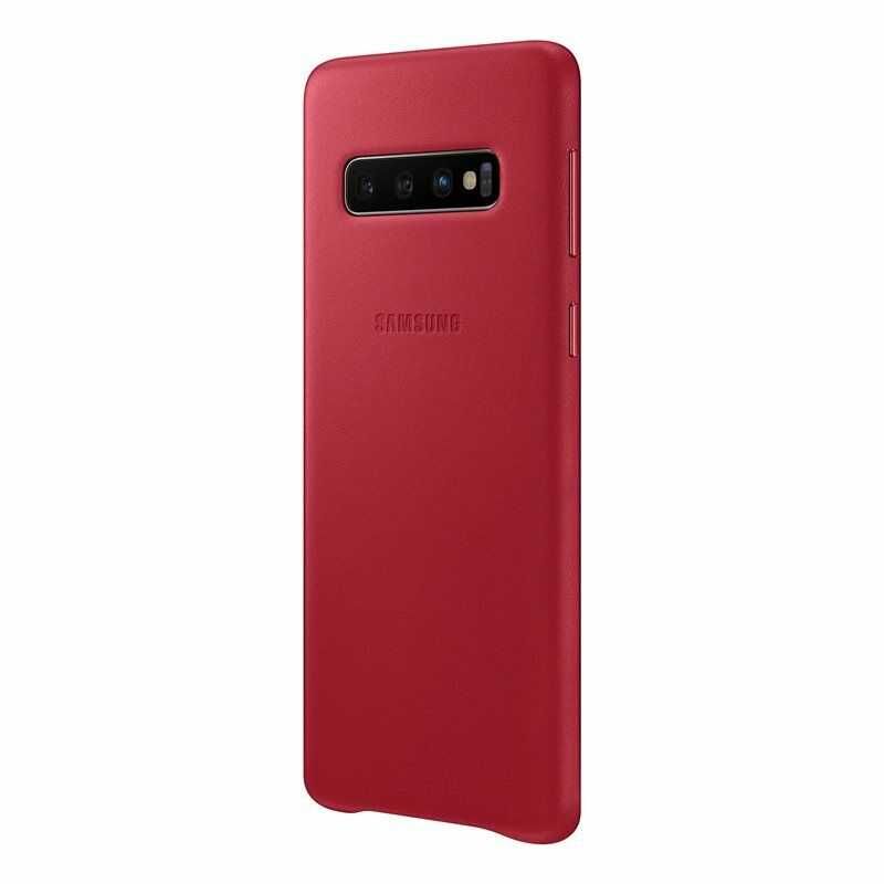 Оригинальный чехол натуральная кожа Samsung S10 (Plus) Leather Cover