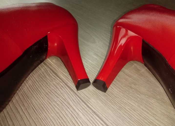 Buty czułenka szpilki czerwone Casu 37 nowe