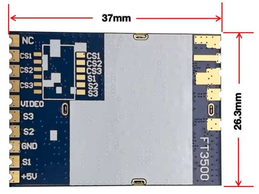 Модуль відеоприймача RX1264 (FT1200) 1.2G 1.5G 2.2G  VRX FPV 64 канали