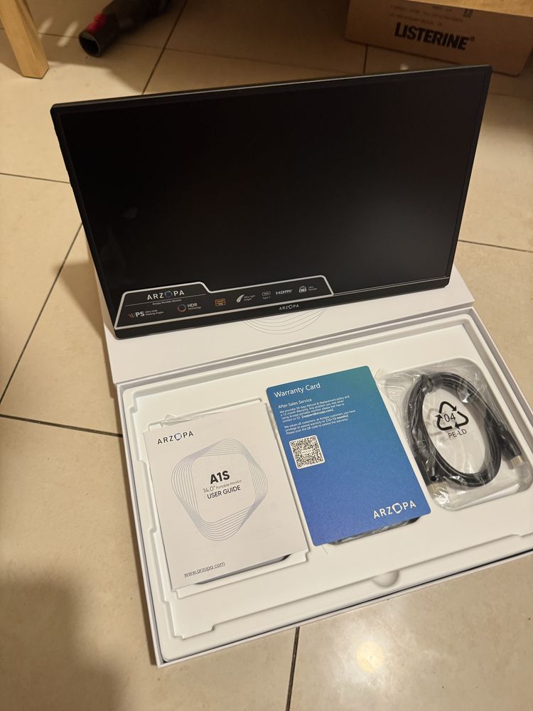 Monitor Portátil 14 polegadas - novo com garantia
