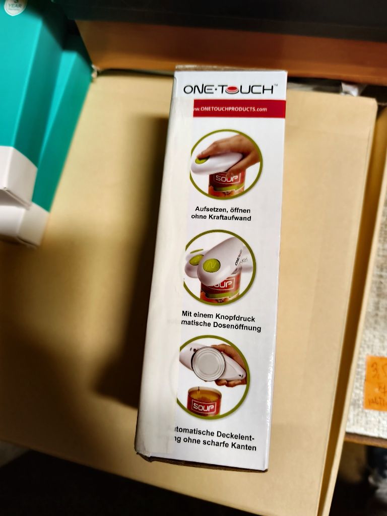 Elektryczny otwieracz do puszek One Touch KC08 biało-zielony