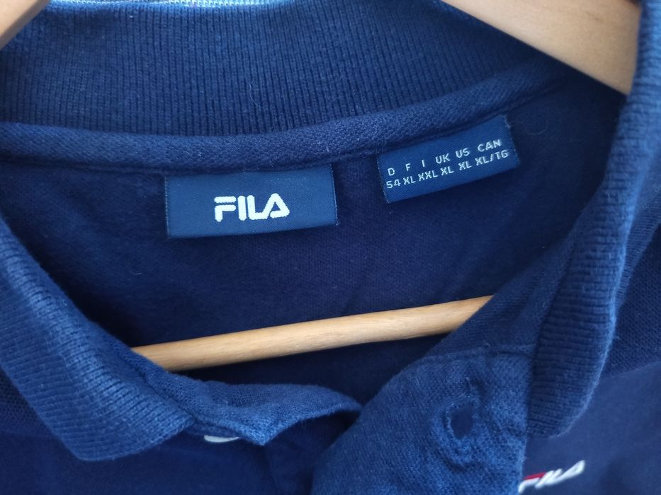 Granatowa klasyczna koszulka polo FILA rozmiar XL