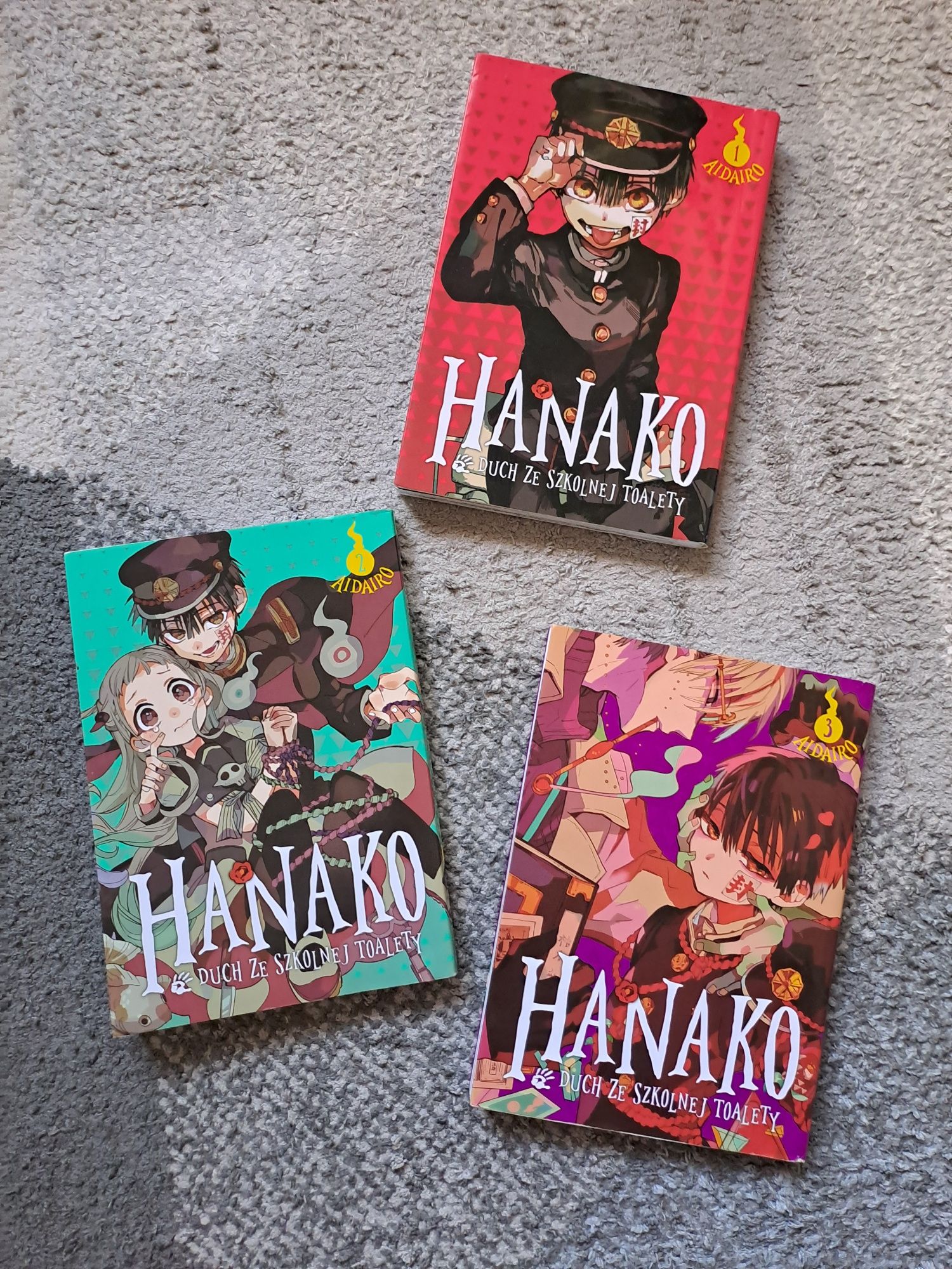 Manga Hanako Duch ze Szkolnej Toalety - zestaw tomy 1-3 stan bdb