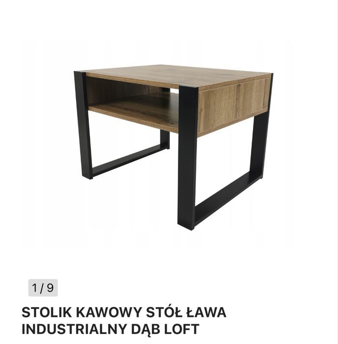 Stolik kawowy ława stół industrialny dąb loft NOWY