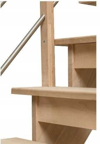 Schody zębinowe zabiegowe buk/ inox