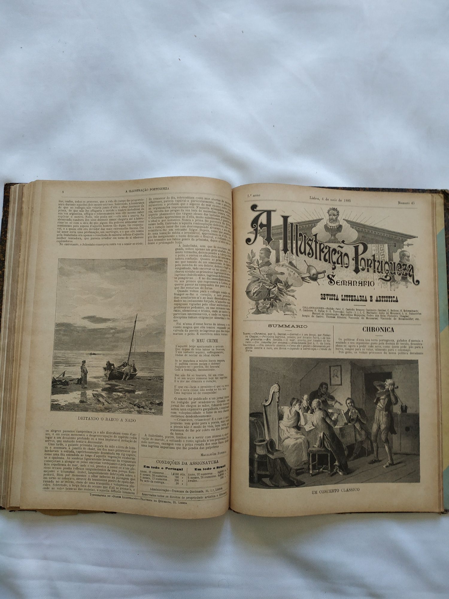 A Ilustração Portuguesa Primeiro Ano Julho de 1884 a Junho de 1885