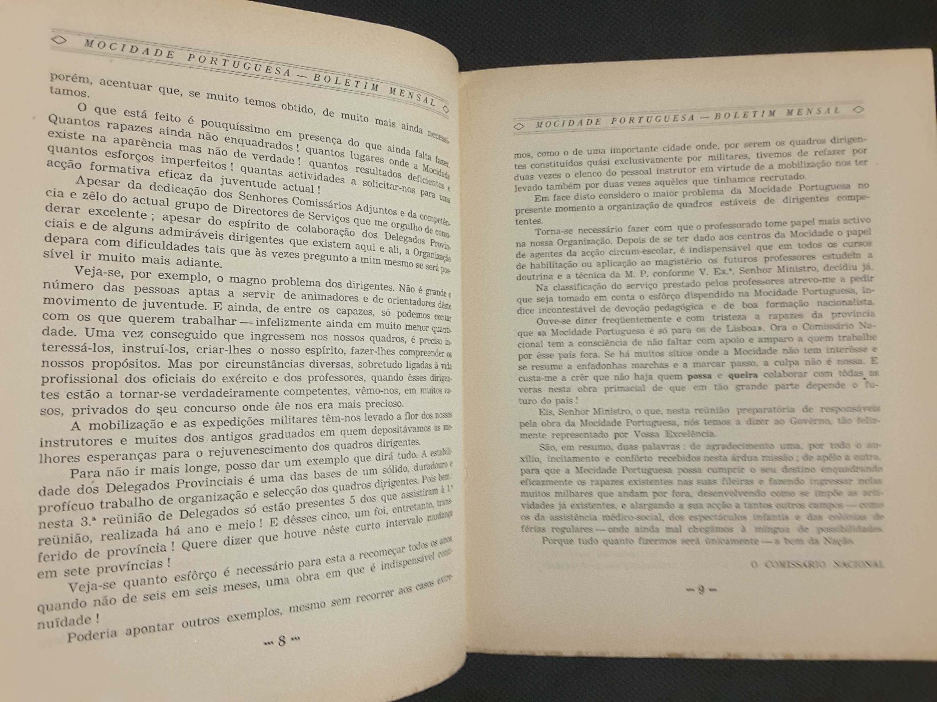 Salazar Discursos / Mocidade Portuguesa/ Estado Novo