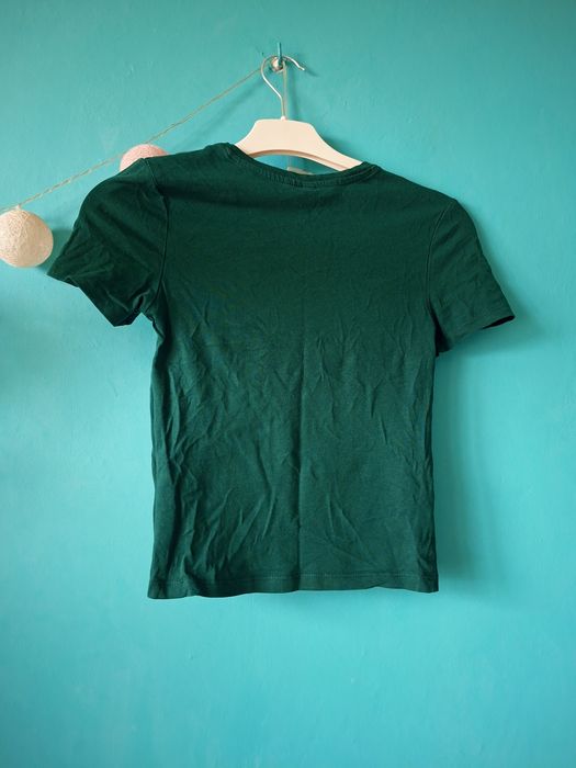 Ciemnozielony top H&M basic XS 34