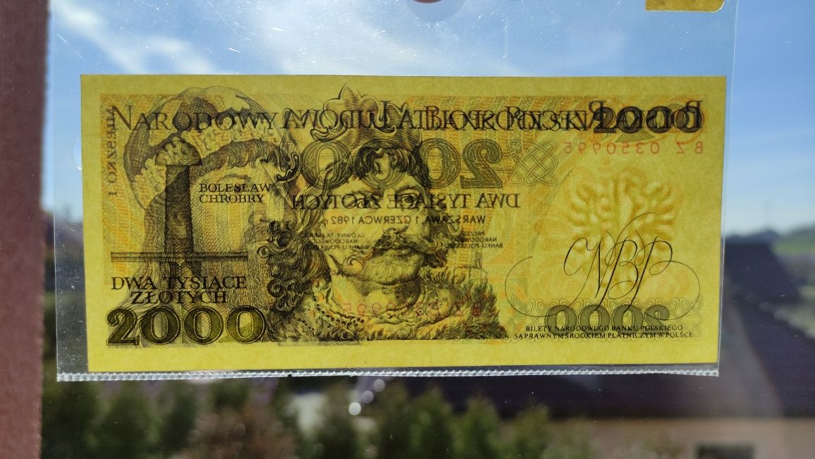 Banknot 2000zł seriaBZ 1982 rok UNC