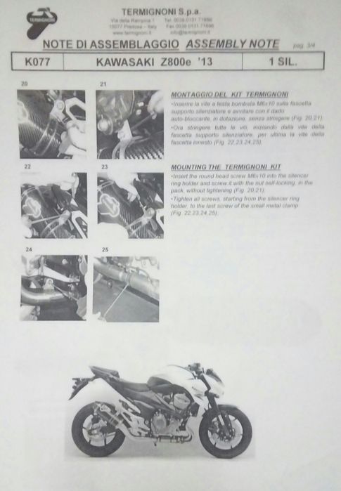 Termignoni para a Kawasaki Z800