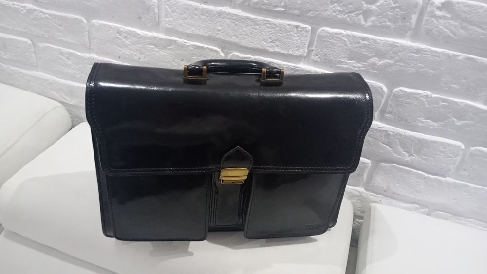 Teczka Aktówka skórzana Włoska Verostilo - Nowa