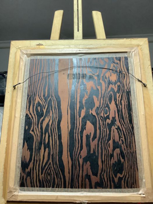 Antigo quadro óleo on wood caravela S.L.Horner 1944