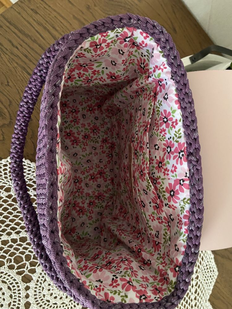 Handmade torebka z przędzy poliestrowej