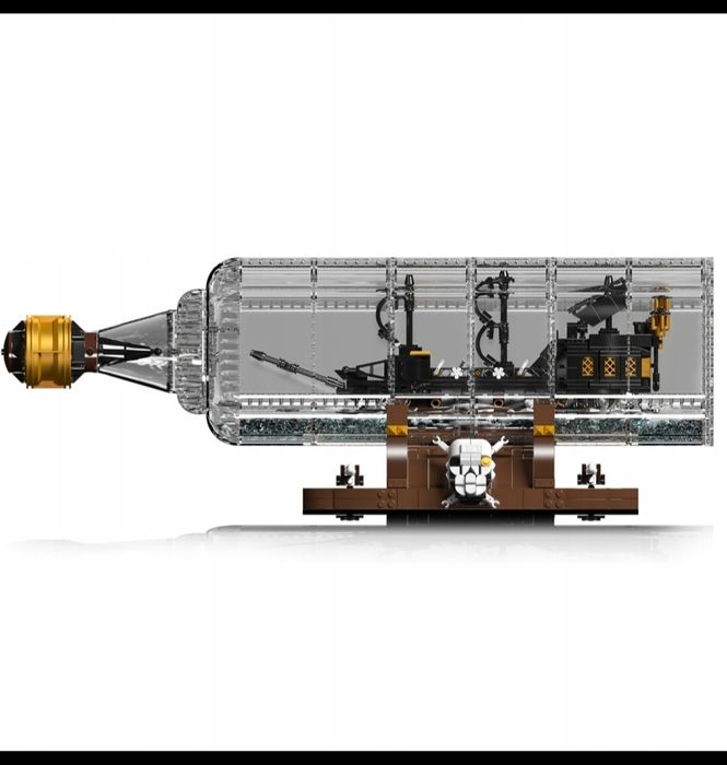 Mould king Czarna Perła Statek w butelce Model z klocków