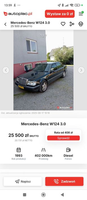 W124 300D Sprzedam