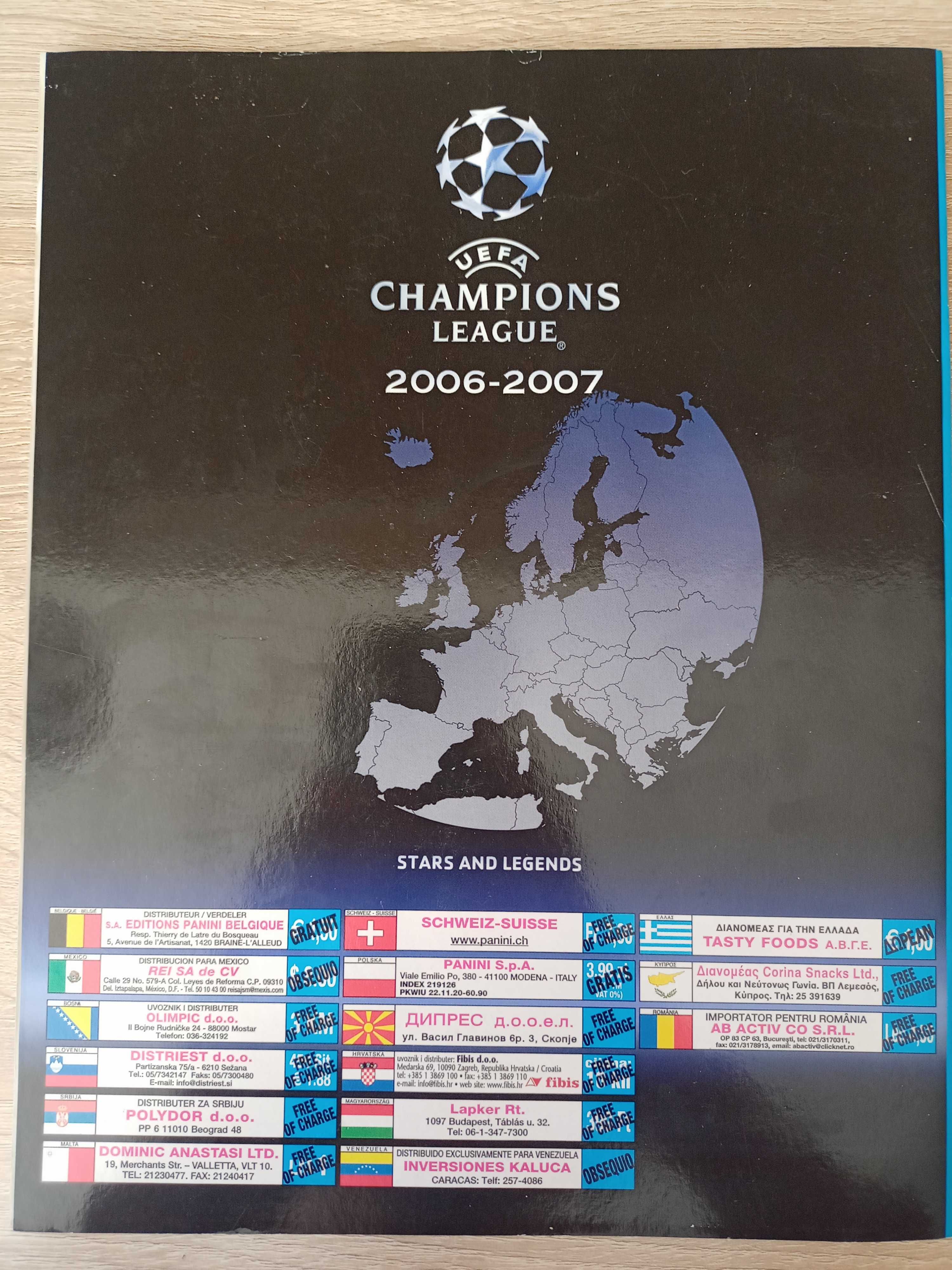 Panini Champions League 2006-07 pusty album na naklejki
