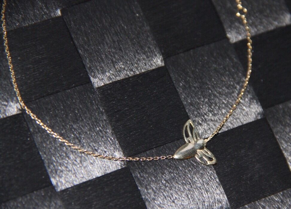 Złota bransoletka celebrytka Apart skrzydła ptak wazka motyl motylek