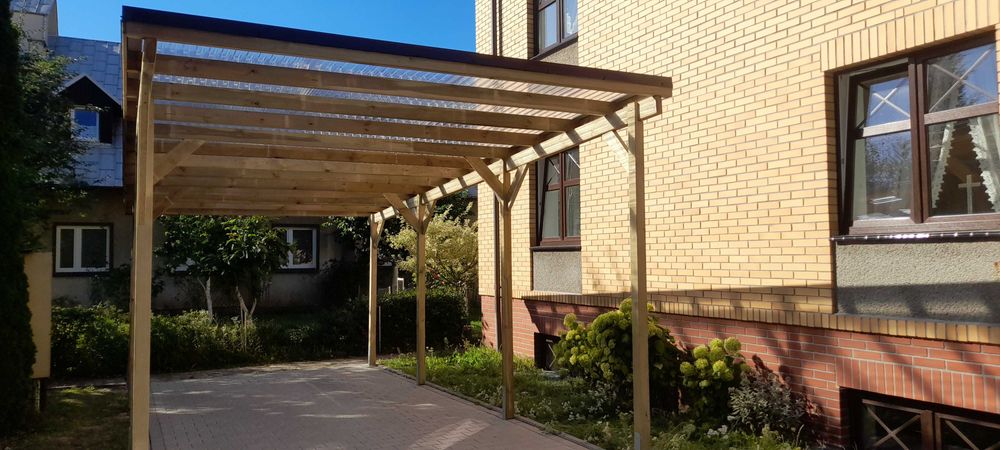 Wiata zadaszenie taras konstrukcja drewniana na wymiar Carport