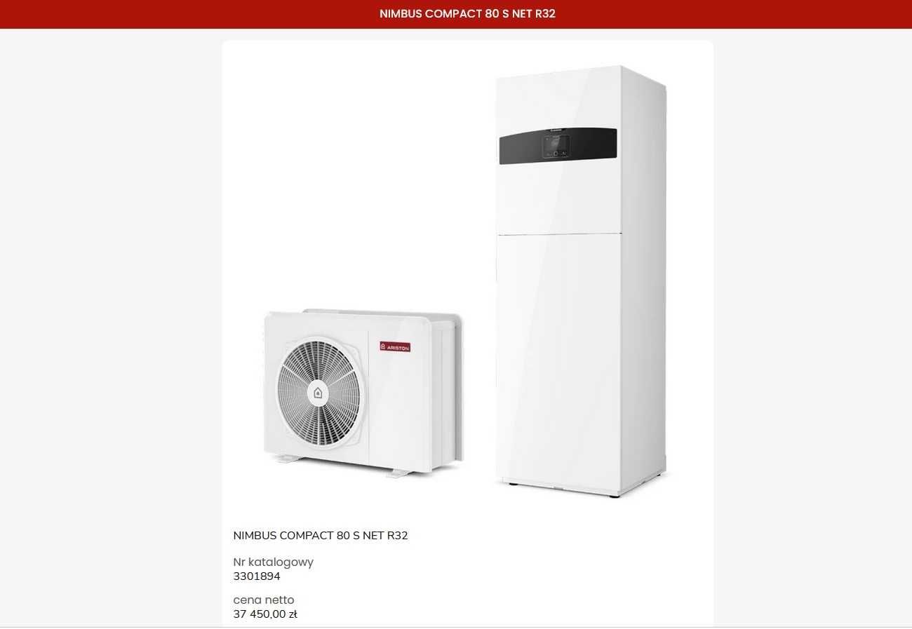 Pompa Ciepła ARISTON Nimbus Compact 50 M NET R32 - od ręki