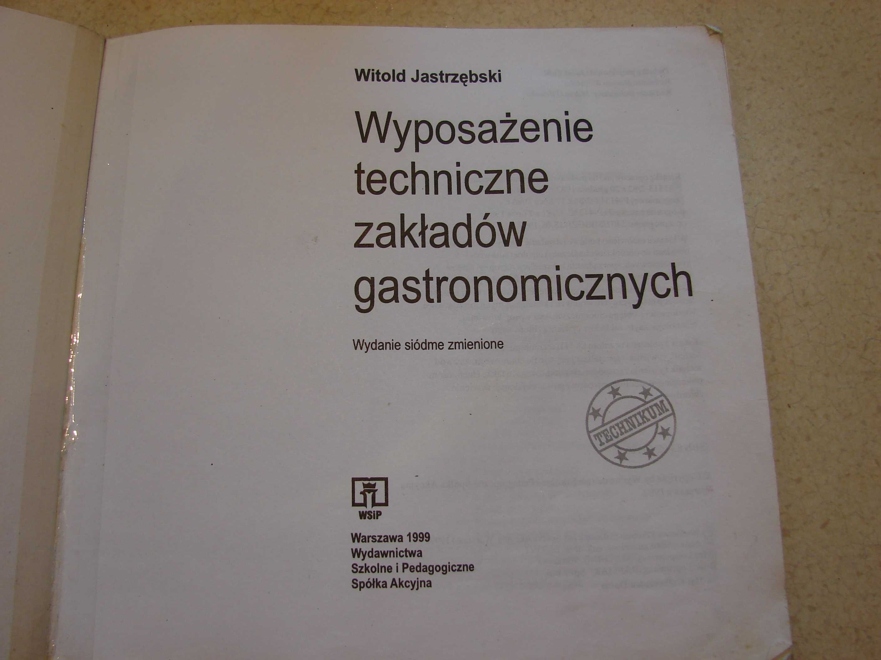 Podręcznik Wyposażenie Techniczne Zakładów Gastronomicznych WSiP