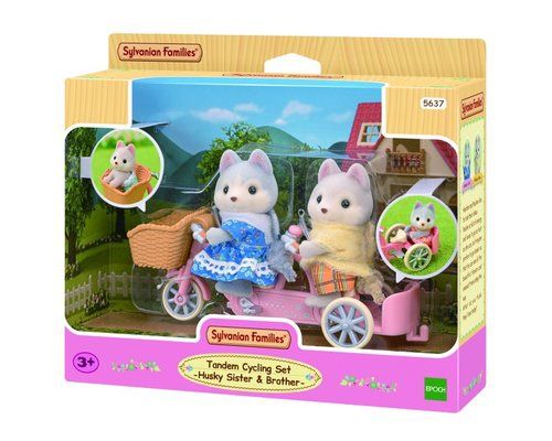 Sylvanian Families Pieski Husky na rowerze Sklep Skarbuś